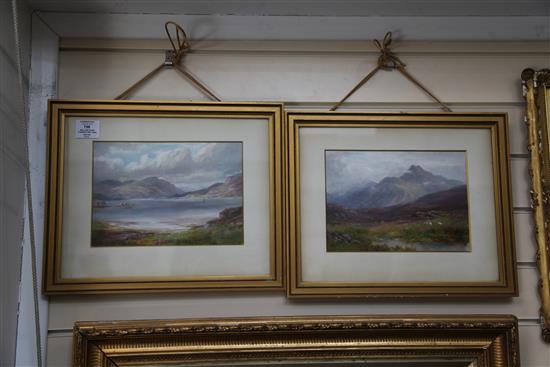 William Lakin Turner (1867-1936) Scottish landscapes, 7 x 10in.